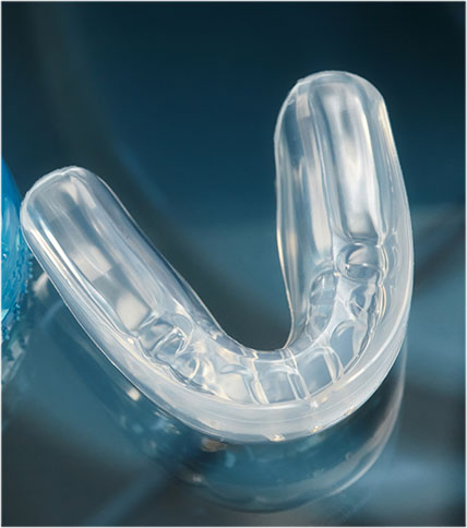 Clear mouthguard.